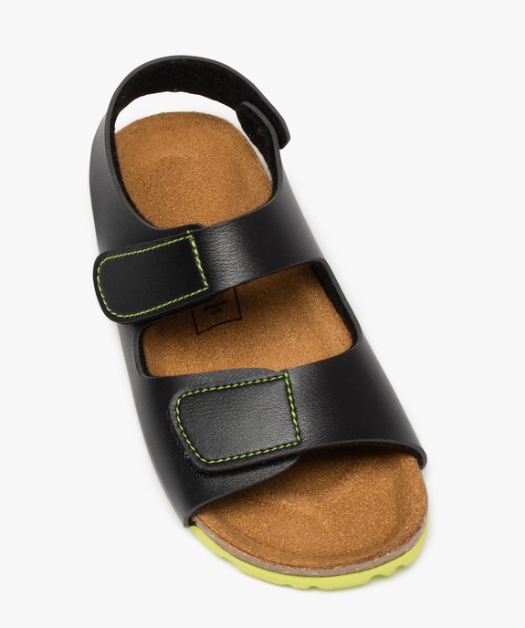 Sandales garçon à scratch et semelle contrastante vue5 - GEMO (ENFANT) - GEMO