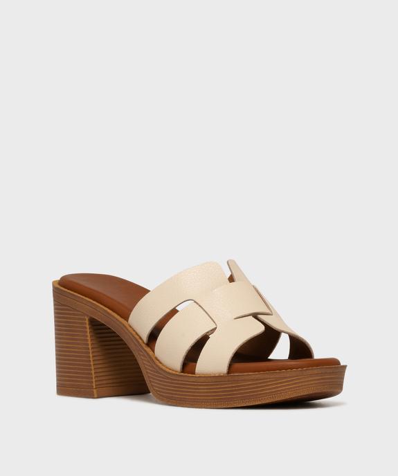 Mules à talon haut et bout ouvert femme vue3 - FOLLOW ME - GEMO