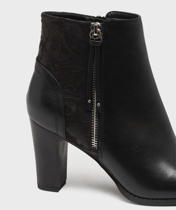 Bottines à talon avec zip décoratif femme - Emilia Rosa vue6 - EMILIA ROSA - GEMO