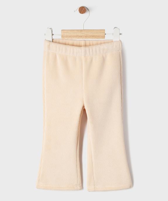 Pantalon en maille côtelée à doublure fourrure imitation bébé fille vue1 - GEMO(BEBE DEBT) - GEMO