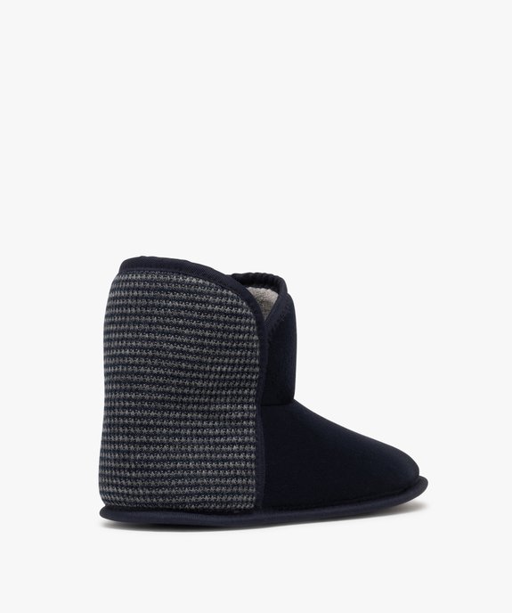 Chaussons boots en velours et tricot homme vue4 - GEMO(HOMWR FEM) - GEMO
