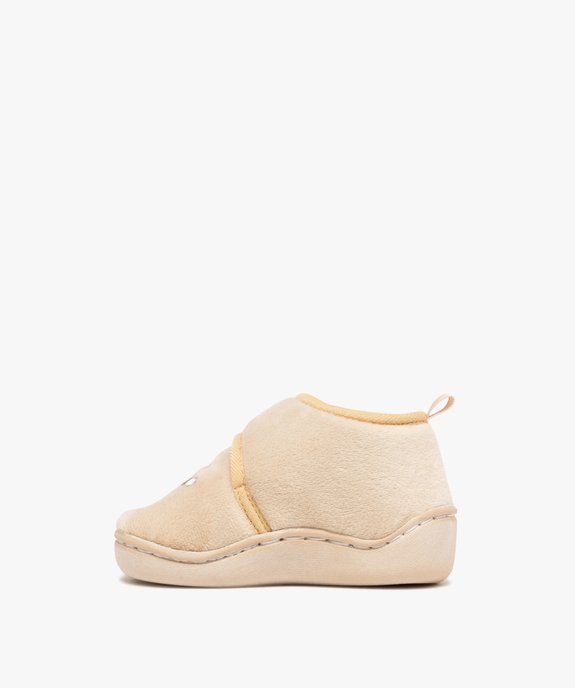 Chaussons bébé garçon à scratch petit ourson vue3 - GEMO 4G BEBE - GEMO