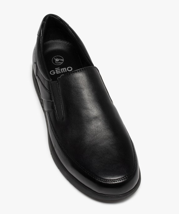 Mocassins homme confort dessus cuir uni vue5 - GEMO (CONFORT) - GEMO