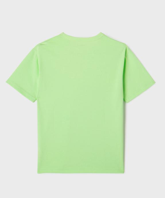 Tee-shirt uni à patch poitrine garçon vue4 - GEMO (JUNIOR) - GEMO