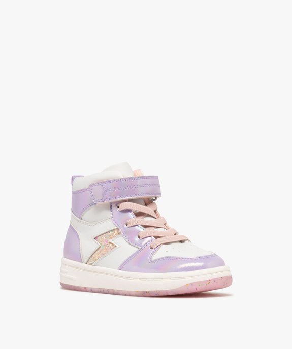 Baskets montantes à paillettes et reflets irisés fille vue3 - LOVELY WINGS GEMO FOR GOOD - GEMO