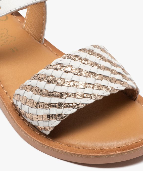 Sandales en cuir à large bride brillante fille vue6 - TANEO GEMO FOR GOOD - GEMO