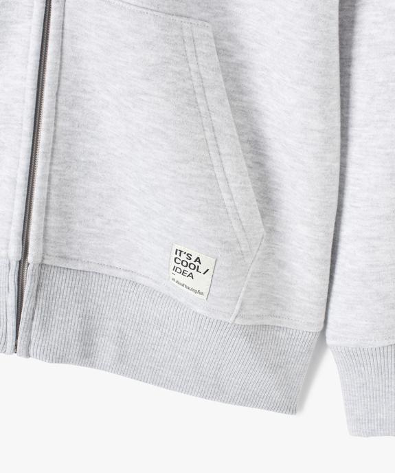 Sweat à capuche avec fermeture zippée garçon vue2 - GEMO (JUNIOR) - GEMO