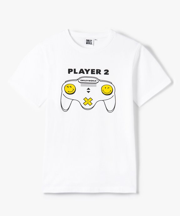 Tee-shirt garçon avec motif manette de jeu - Smiley World vue1 - SMILEY - GEMO