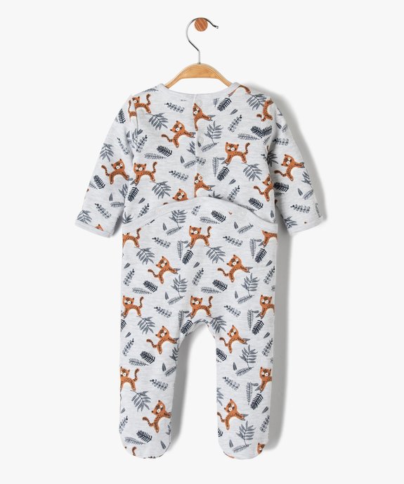 Pyjama dors-bien bébé en jersey avec motif tigres vue4 - GEMO(BB COUCHE) - GEMO