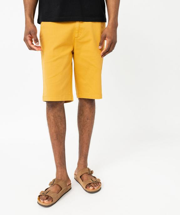 Bermuda coupe chino en toile stretch homme vue2 - GEMO 4G HOMME - GEMO