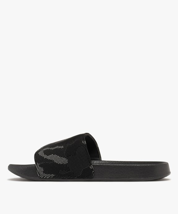 Mules de piscine à motif camouflage homme vue3 - GEMO (PLAGE) - GEMO