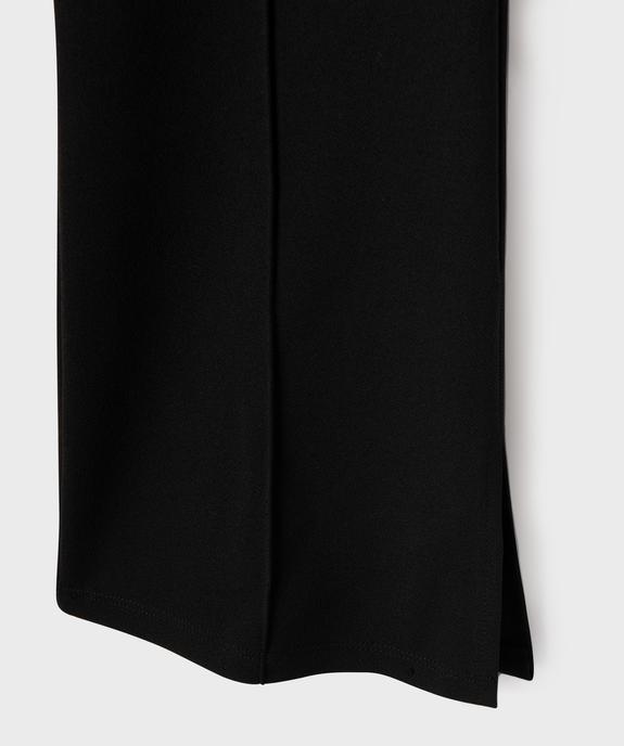 Pantalon flare extensible fendu et à taille élastique fille vue2 - GEMO (JUNIOR) - GEMO
