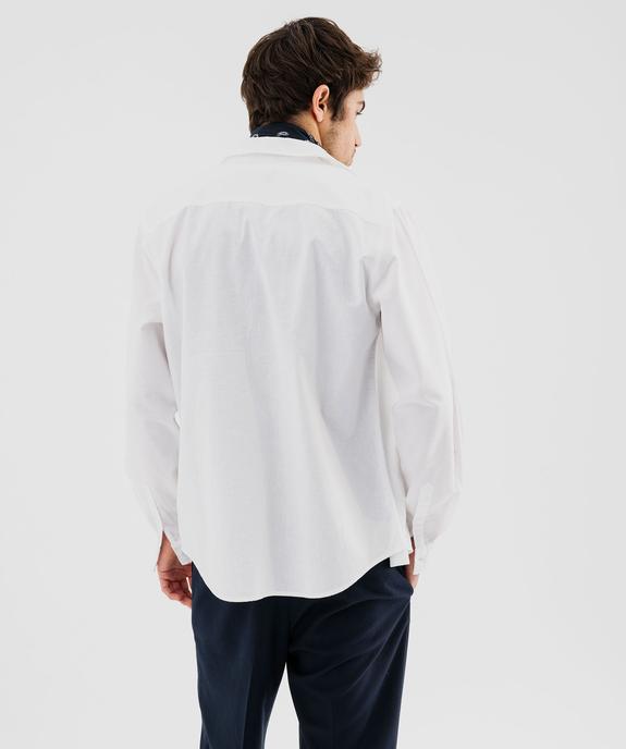 Chemise en coton et lin homme vue3 - GEMO 4G HOMME - GEMO