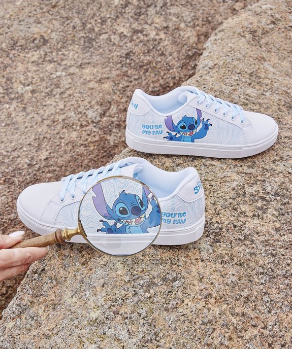 Baskets femme imprimées Stitch et fermeture à lacets - Disney vue1 - LILO & STITCH - GEMO