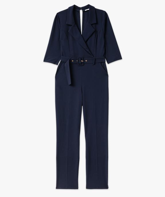 Combinaison pantalon avec col tailleur femme  vue4 - GEMO(FEMME PAP) - GEMO