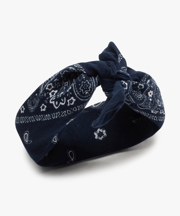 Foulard femme bandana avec coton recyclé vue1 - GEMO 4G FEMME - GEMO