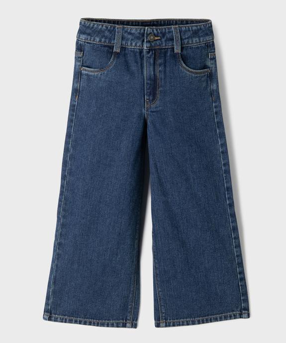 Jean wide leg taille ajustable fille vue1 - GEMO 4G FILLE - GEMO