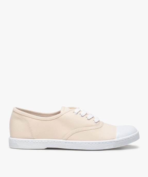 Baskets en toile avec lacets et bout renforcé femme vue1 - VALENTINA BALDA - GEMO