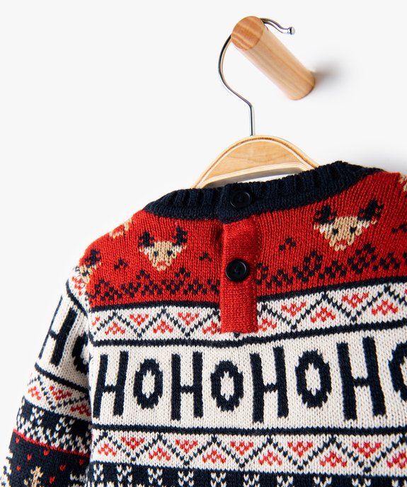 Pull de Noël bébé garçon en jacquard multicolore vue2 - GEMO(BEBE DEBT) - GEMO