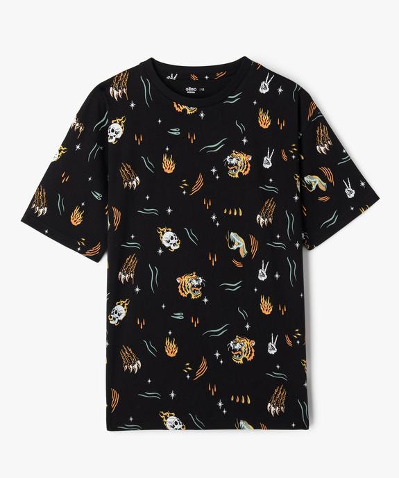 Tee-shirt manches courtes en coton imprimé garçon vue1 - GEMO 4G GARCON - GEMO
