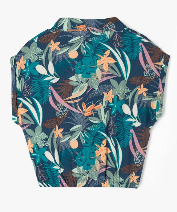 Chemise sans manches loose en viscose imprimée fille vue7 - GEMO 4G FILLE - GEMO