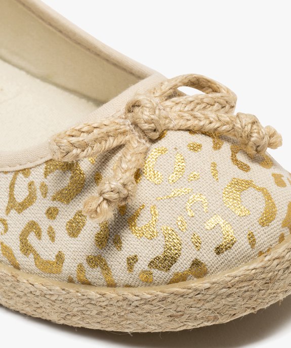 Ballerines en toile imprimée à semelle de corde femme vue7 - FOLLOW ME G4G - GEMO