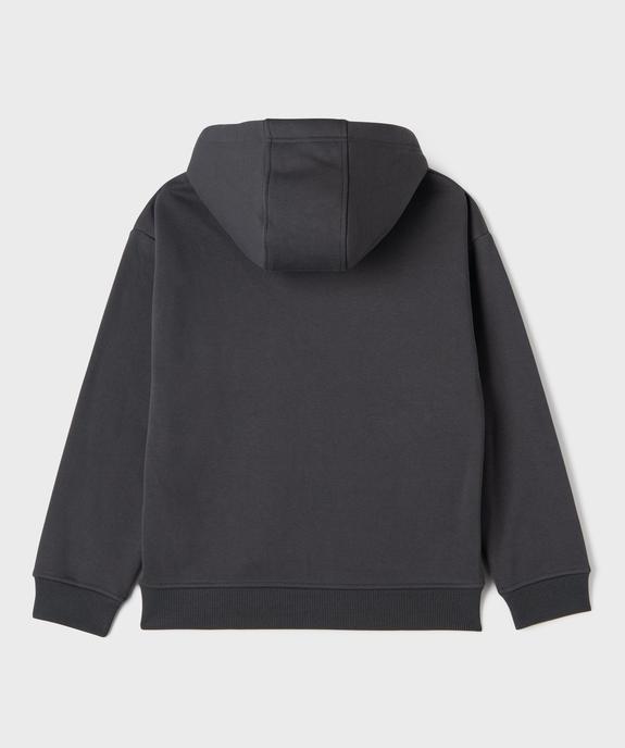 Sweat zippé à capuche avec intérieur chaud garçon vue4 - GEMO (JUNIOR) - GEMO