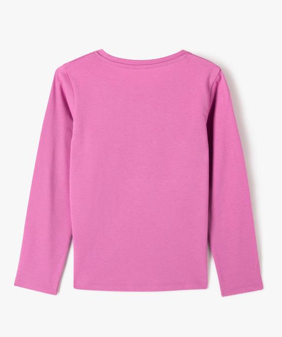 Tee-shirt à manches longues avec sequins réversibles fille vue4 - GEMO (ENFANT) - GEMO