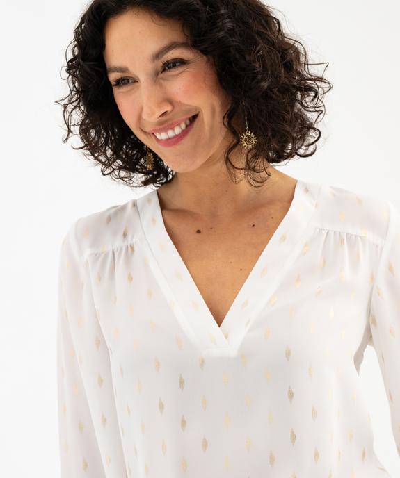 Blouse en voile à motifs scintillants femme vue3 - GEMO(FEMME PAP) - GEMO