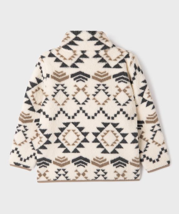 Sweat zippé à col montant en sherpa garçon vue4 - GEMO (ENFANT) - GEMO