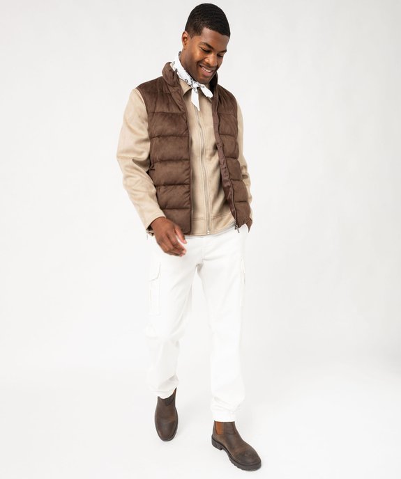 Blouson en suédine fermeture zippée homme vue5 - GEMO (HOMME) - GEMO