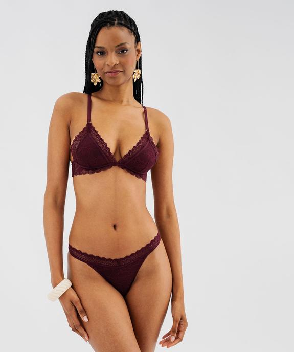 Culotte en dentelle échancrée femme vue4 - GEMO(HOMWR FEM) - GEMO