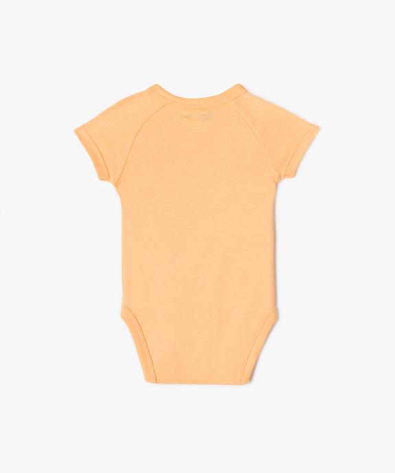 Body manches courtes fermeture croisée bébé fille (lot de 3) vue4 - GEMO 4G BEBE - GEMO