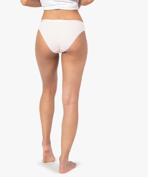 Culotte femme en maille côtelée (lot de 2) vue3 - GEMO 4G FEMME - GEMO