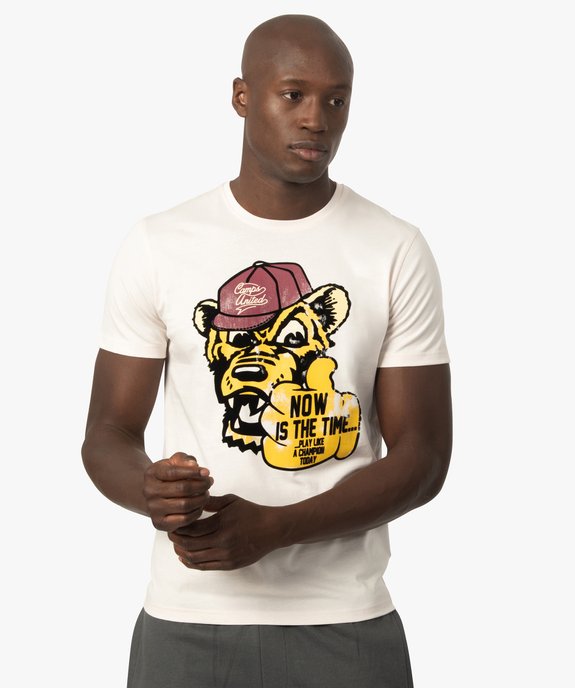 Tee-shirt homme avec motif tête de chien - Camps United vue1 - CAMPS UNITED - GEMO