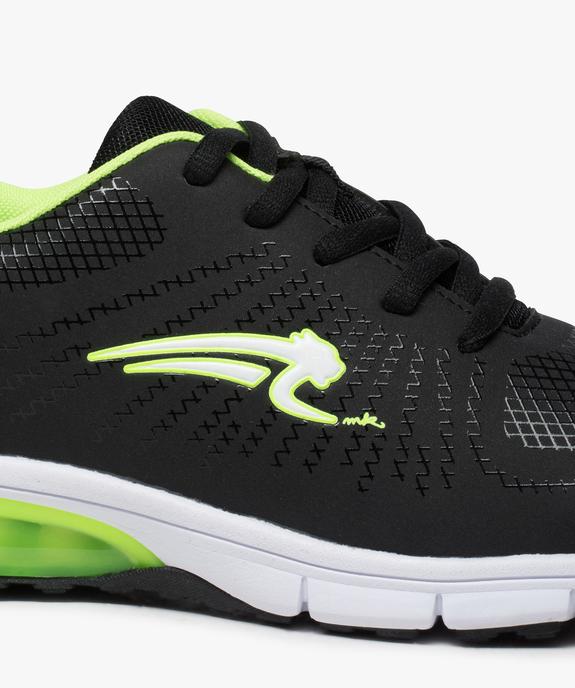 Baskets garçon bicolores à lacets et détails fluo - Airness vue6 - AIRNESS - GEMO