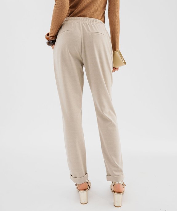 Pantalon en maille extensible à micro motifs femme vue7 - GEMO(FEMME PAP) - GEMO