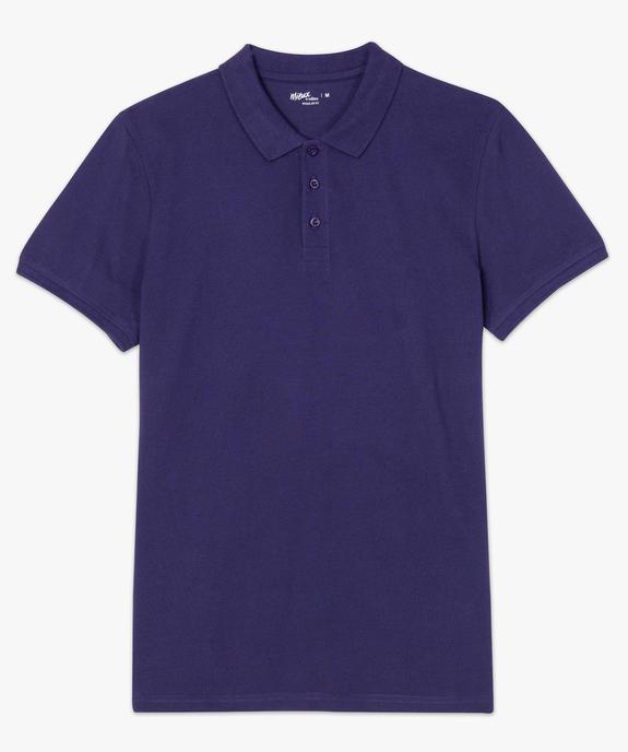 Polo homme à manches courtes en coton biologique vue4 - GEMO 4G HOMME - GEMO