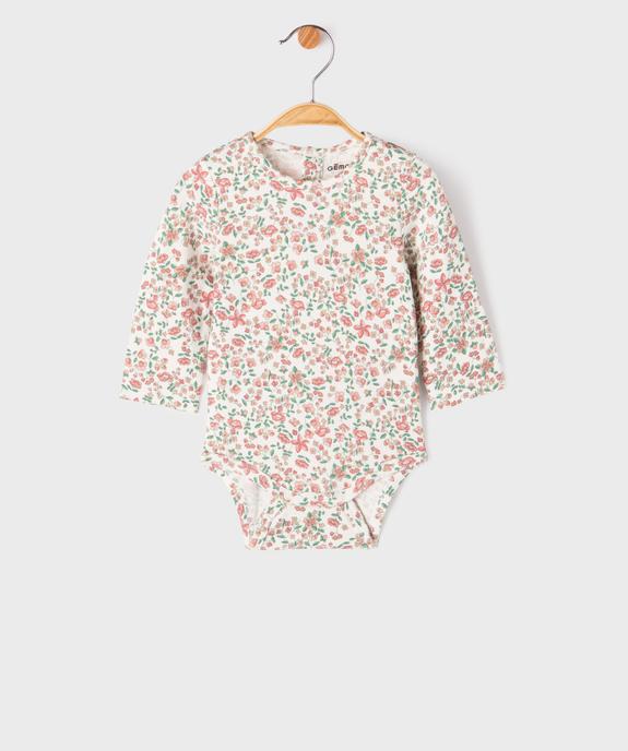 Ensemble 2 pièces bébé fille salopette en velours et body manches longues vue4 - GEMO(BB COUCHE) - GEMO