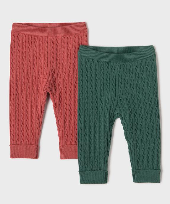 Legging torsadée bébé (lot de 2) vue1 - GEMO(BB COUCHE) - GEMO