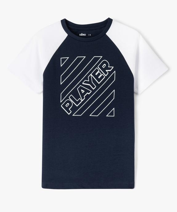 T-shirt manches raglan imprimé garçon vue1 - GEMO (ENFANT) - GEMO