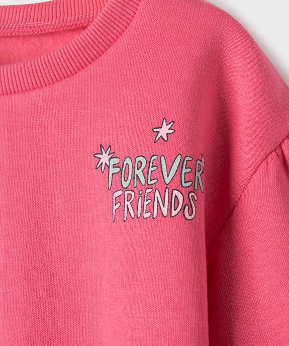 Sweat imprimé à manches bouffantes bébé fille vue3 - GEMO 4G BEBE - GEMO