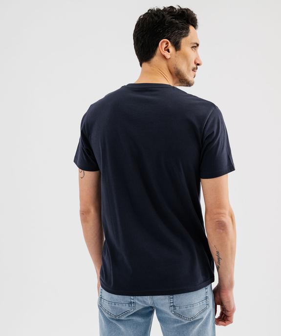 Tee-shirt manches courtes avec inscription graphique homme vue3 - GEMO 4G HOMME - GEMO