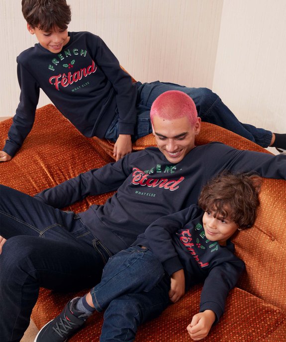 Sweat de Noël homme à message vue1 - GEMO (HOMME) - GEMO