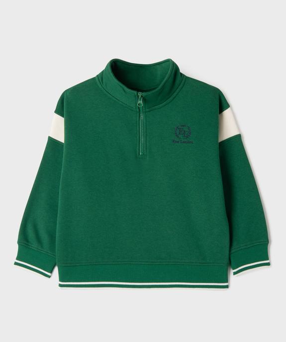 Sweat en molleton doux à col montant zippé garçon vue3 - GEMO 4G GARCON - GEMO