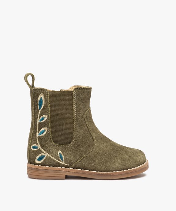 Boots bébé fille style Chelsea dessus cuir retourné – NA! vue2 - NA! - GEMO
