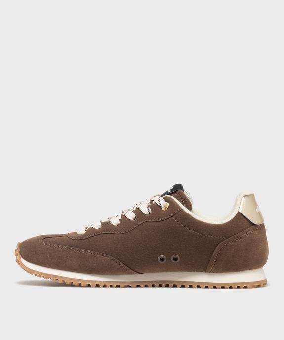 Baskets dessus suédine avec patch métallisé au talon femme - Ellesse vue4 - ELLESSE - GEMO