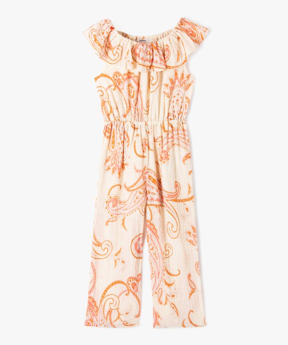 Combinaison pantalon fille avec volant sur le col vue1 - GEMO (ENFANT) - GEMO