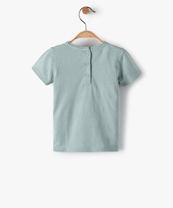 Tee-shirt bébé fille à manches courtes avec motif licorne vue3 - GEMO 4G BEBE - GEMO