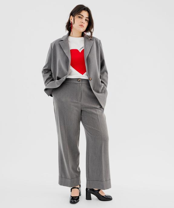 Veste blazer chinée femme grande taille vue4 - GEMO (G TAILLE) - GEMO